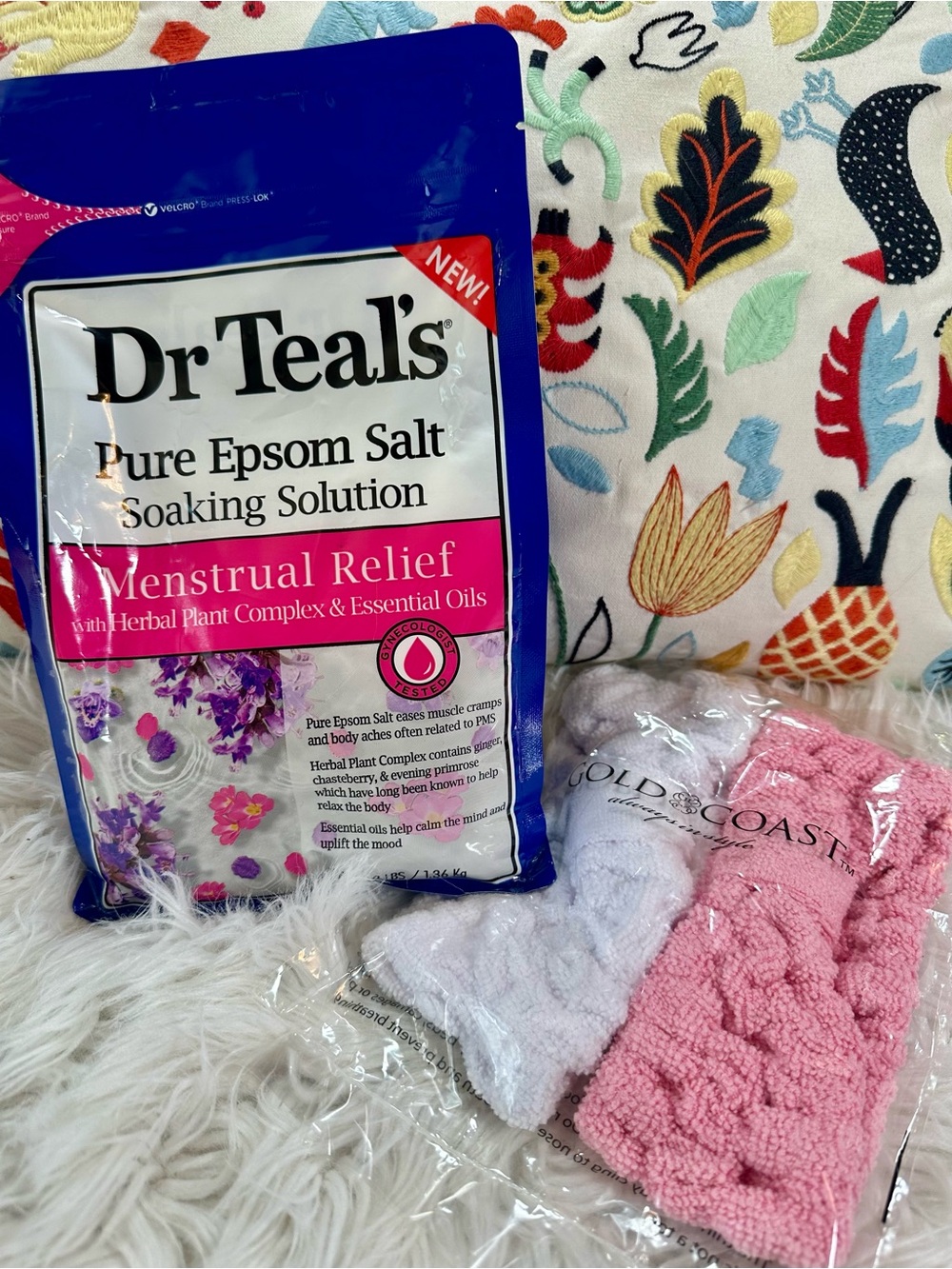 Dr Teal’s • Menstrual Relief Pure Epsom Salt & Spa Headband Bundle